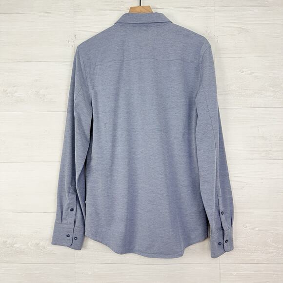 Kit + Ace Mens City Tech Long Sleeve Button Down Shirt Size Medium Performance - Picture 7 of 16